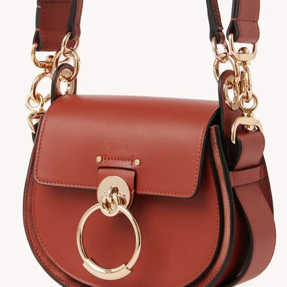 SMALL TESS BAG IN SHINY & SUEDE LEATHER - Picture 4 of 14